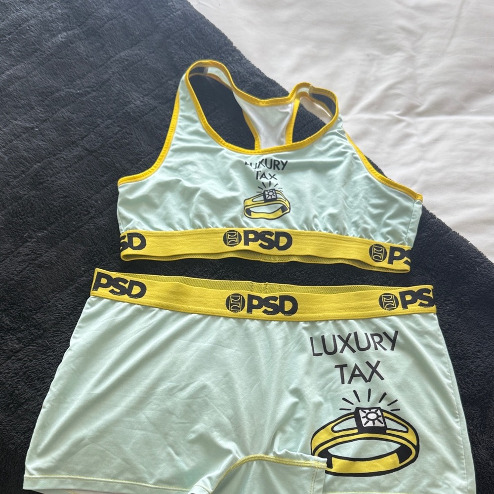 PSD Yellow Trim Light Blue Sports Set monopoly set